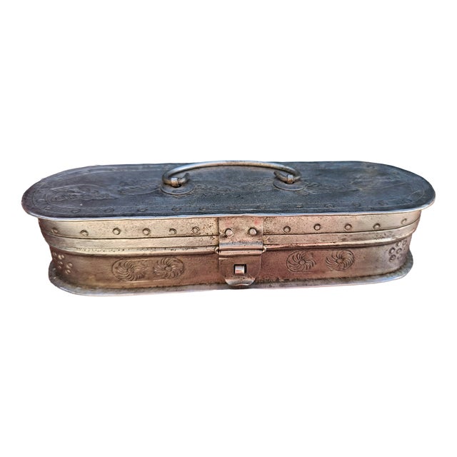Antique Oblong Plated Box, 1890s For Sale