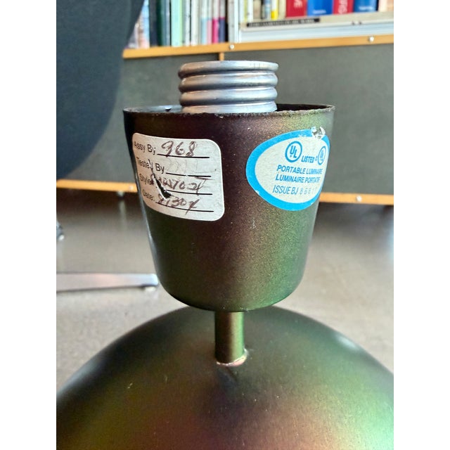 Vintage Fine Art Lamps Iridescent Metal Spherical Table Lamp Dimmer For Sale In Las Vegas - Image 6 of 15