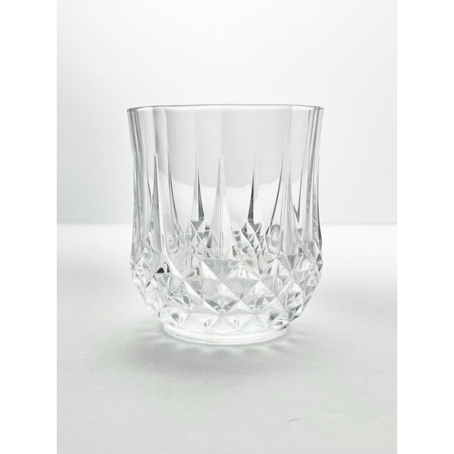 Cristal d' Arques 1980s Cristal D’Arques “Longchamp” Crystal Double Old Fashioned Glasses - Set of 5 For Sale - Image 4 of 4
