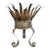 Vintage Mexican Hammered Copper Pineapple Leaf Planter Urn Stand, Palm Beach Style For Sale