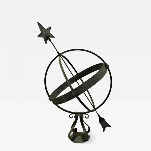 Large Swedish Wrought Iron and Copper Garden Sundial, 1950s For Sale - Image 12 of 12