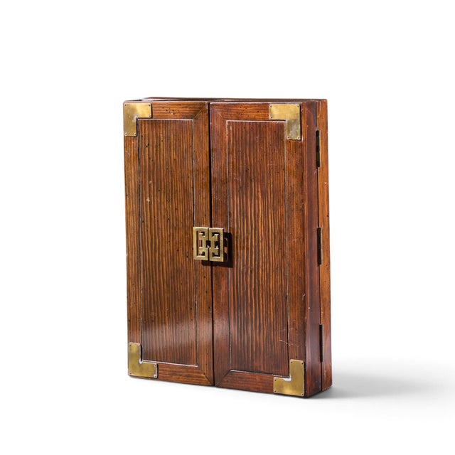 Contemporary Henredon Wall Mounted Jewelry Chest Mirrored Vanity For Sale - Image 3 of 5