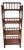 Vintage Palecek Bamboo Etagere Four Shelf Bookcase For Sale
