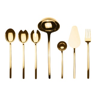 Mepra Due 7-Piece Full Serving Set, Oro For Sale