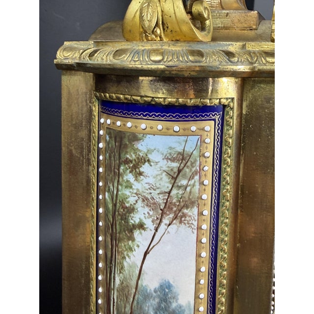 Antique Porcelain and Ormolu Mantel Clock from Richard & Cie, 1890s For Sale - Image 11 of 18