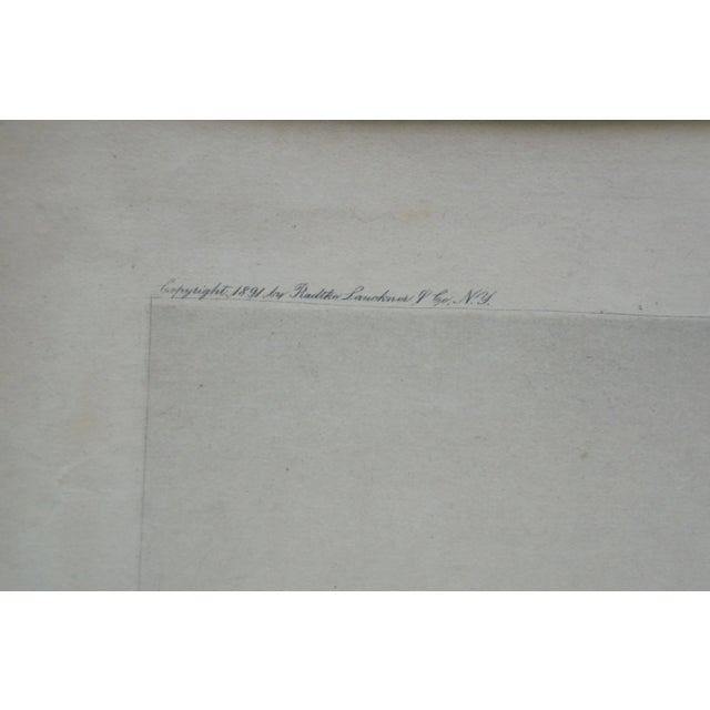 Antique John Octavius Anderson Signed Riverscape With Dock Etching 28" For Sale - Image 4 of 12