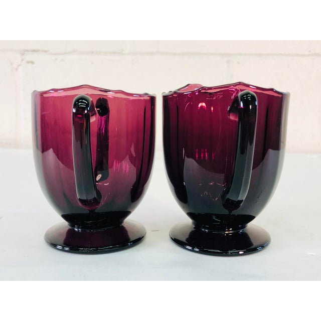 1960s Art Deco Style Amethyst Sugar & Creamer Set For Sale - Image 5 of 7