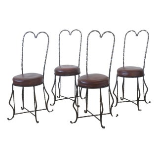 Mid-Century Chairs, France, 1950s, Set of 4 For Sale