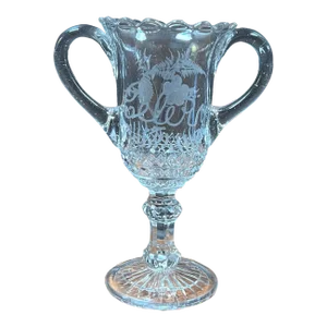 Antique Late 19th Century Double Handled Celery Vase