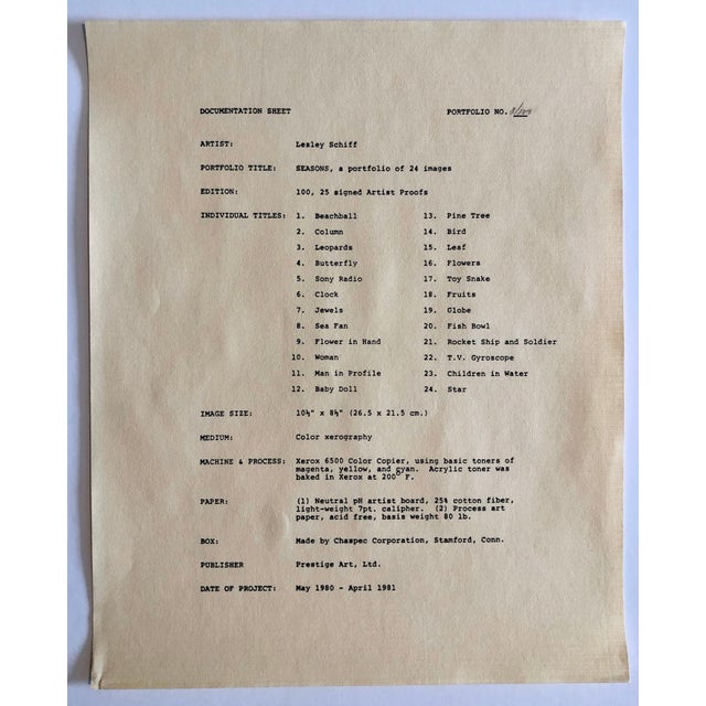 Photography Leslie Schiff, Seasons 1981 Photo Color Copier Print Photograph Museum Collected Art Xerography, 1980-1981 For Sale - Image 7 of 9