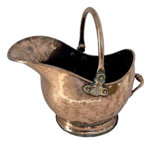 George III Copper Helmet Shaped Coal Scuttle, 1800s