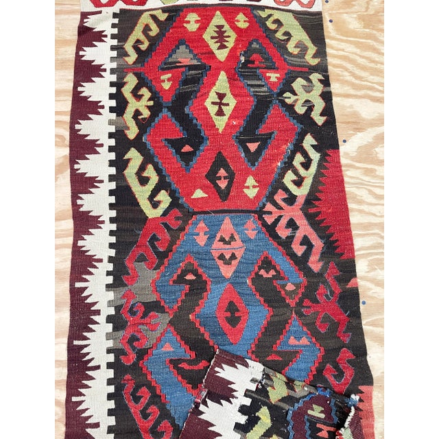 Antique Turkish Kilim Flat Weave Runner 2'3" X7'10" as Is For Sale In Chicago - Image 6 of 8