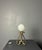 Mid-Century Brutalist Wrought Iron and Opaline Table Lamp, Spain, 1950s For Sale - Image 12 of 13