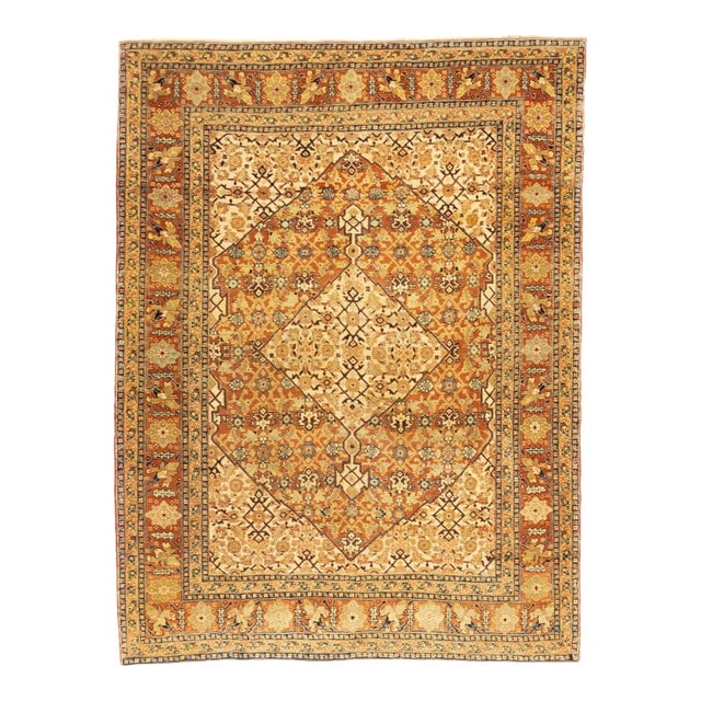 Antique Haji Jalili Tabriz Rug 4'2'' x 5'6'' For Sale