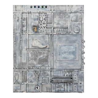 Bill Clark Found Object Assemblage on Board For Sale