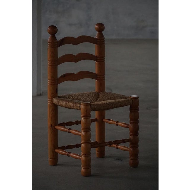 Modern Brutalist French Chairs in the style of Charles Dudouyt, 1960s, Set of 6 For Sale - Image 11 of 18