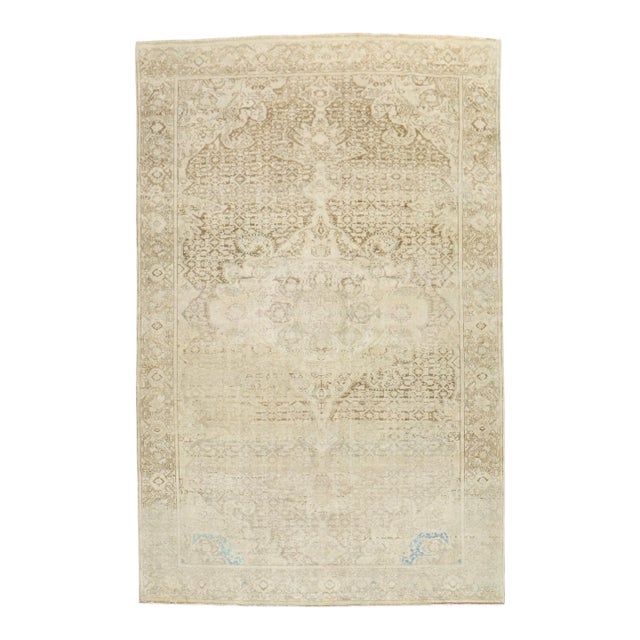Antique Accent Pale Persian Malayer Rug - 4'5" x 6'6" For Sale