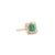 Antique 14k Gold, Emerald, and Diamond Cocktail Ring For Sale - Image 10 of 12