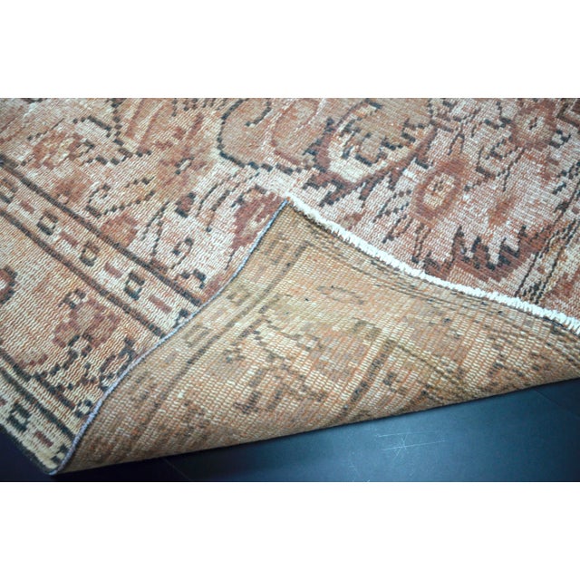 1960s Vintage Distressed Turkish Area Rug For Sale - Image 10 of 11