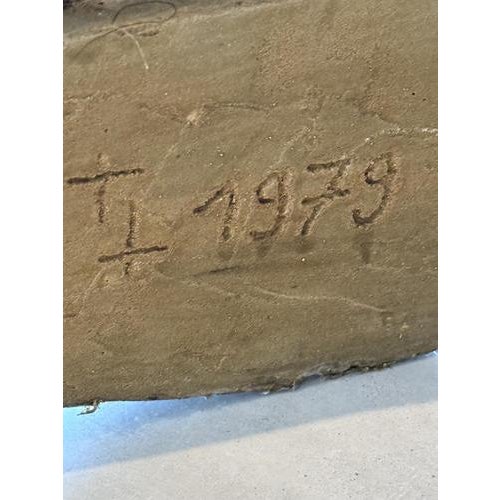 Vintage French Composite Concrete Mirror, 1970s For Sale - Image 4 of 11