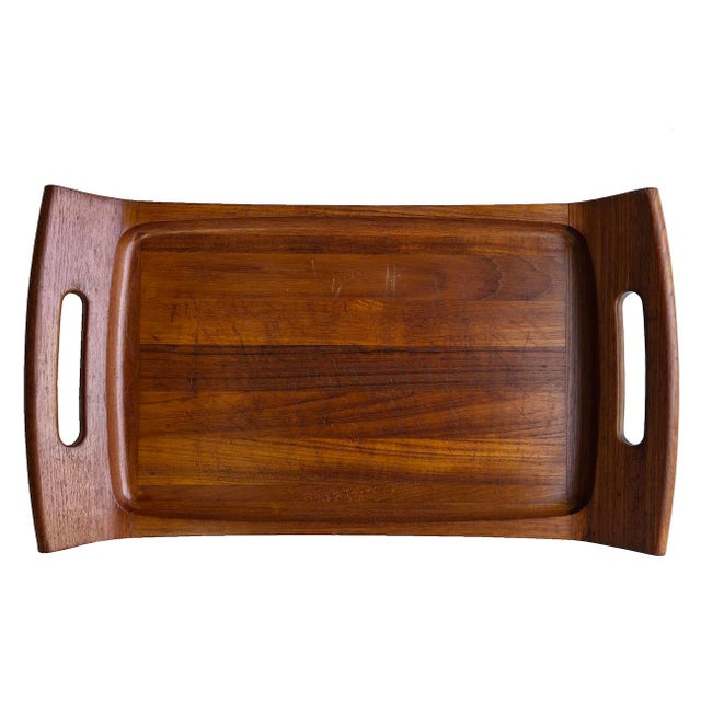 Vintage Dansk Teak Wood Large Tray Designed by Jens H. Quistgaard For Sale - Image 11 of 15