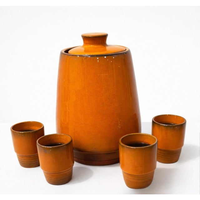1960s Vintage German Space Age Ceramic Beverage Service from Bückeburg, 1960s, Set of 5 For Sale - Image 5 of 5