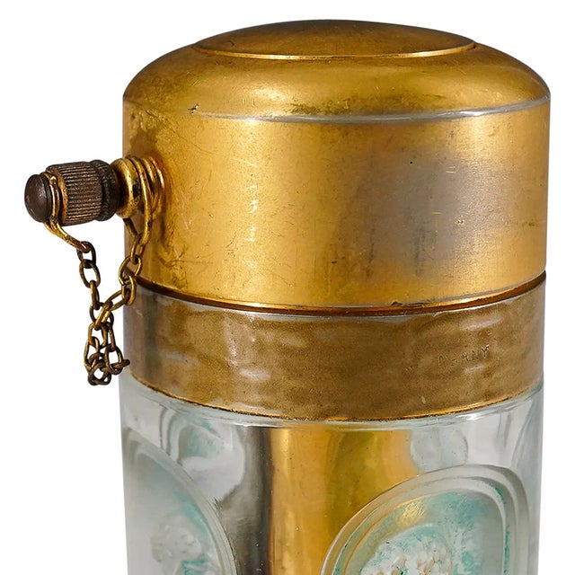 French R. Lalique Marny Frosted Glass Perfume Bottle Atomizer, France, C. 1925–1930 For Sale - Image 3 of 14