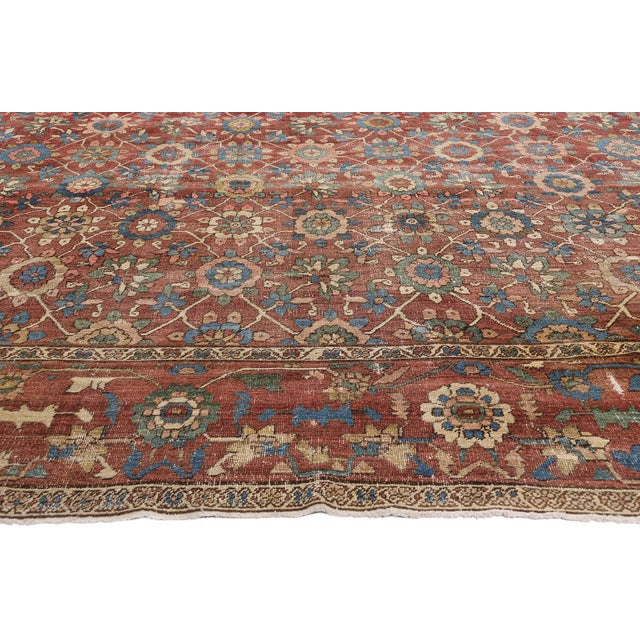 Antique Persian Bakshaish Rug, 10'09 X 14'08 For Sale - Image 4 of 10