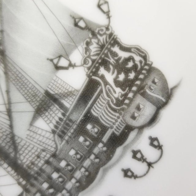 1960s 1960s Rorstrand Swedish Plate With Ship For Sale - Image 5 of 9