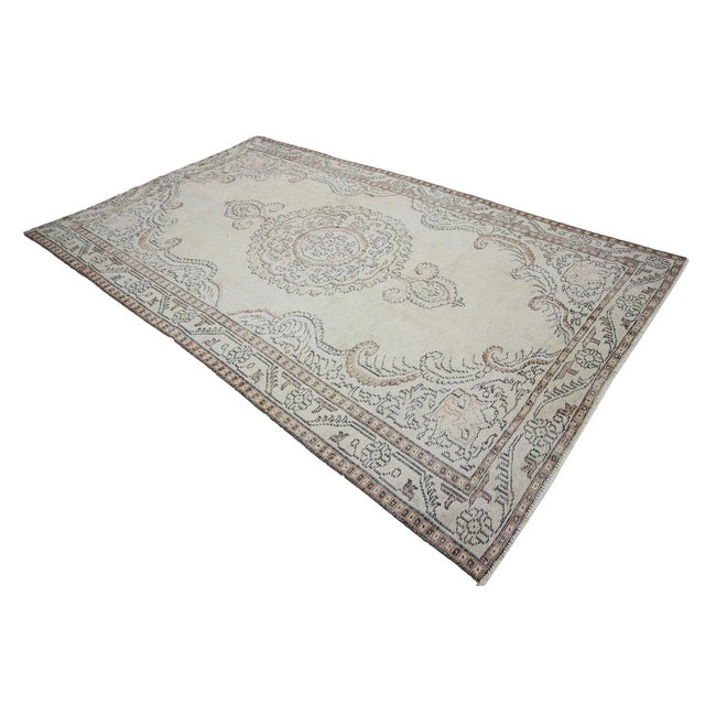 1960s Vintage Washed Out Turkish Rug 6′ × 9′10″ Chairish