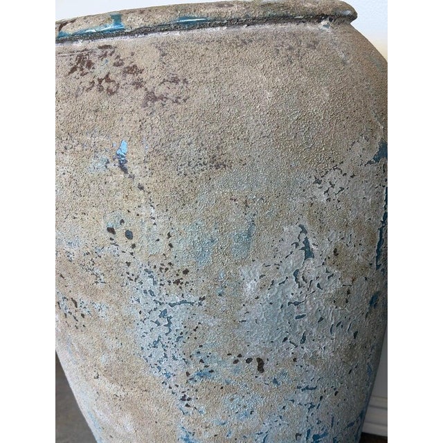 Pair of Monumental Antique Water Jars - Large With Original Turquoise Glaze For Sale - Image 12 of 15