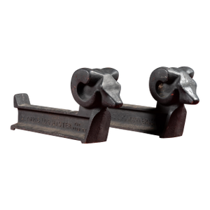 Early 20th Century Decorative Cast Iron Ram Andirons