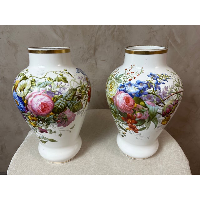 Antique Porcelain Vases, 1850, Set of 2 For Sale - Image 16 of 16