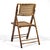 Brown Bamboo & Cane Folding Side Chairs For Sale - Image 8 of 11