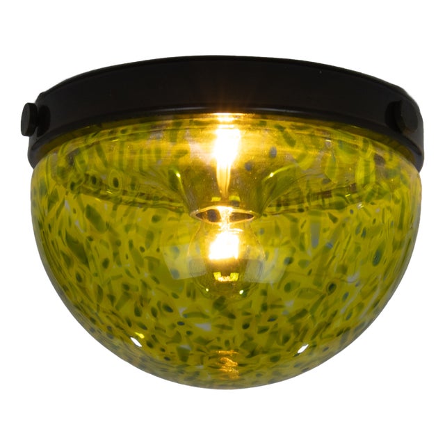 Yellow Glicine Ceiling Lamp by Gae Aulenti for Vistosi, 1970s For Sale