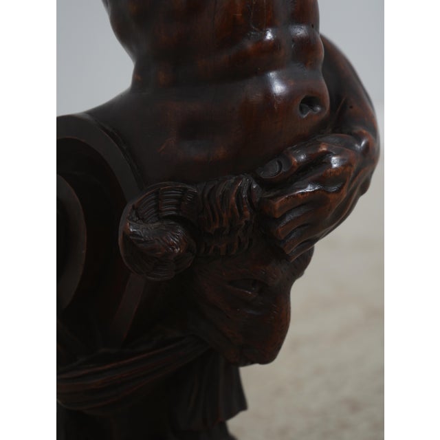 Pair Antique 18th C. French Carved Sculptures of Atlantis For Sale - Image 10 of 14