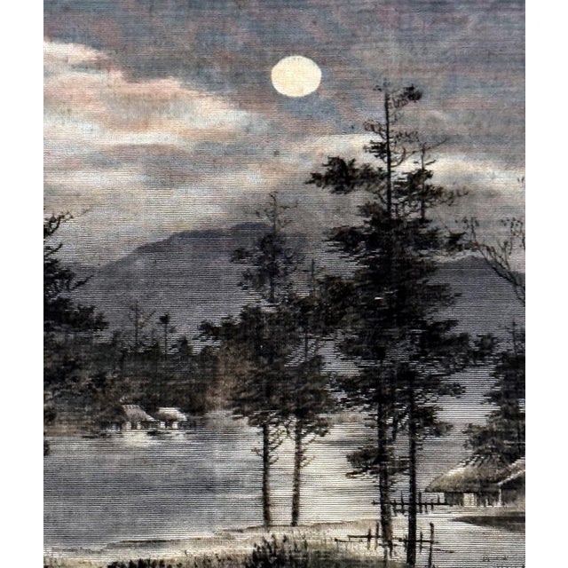 Framed Japanese Velvet Yuzen-Birodo Tapestry Panel Meiji Period For Sale - Image 10 of 16