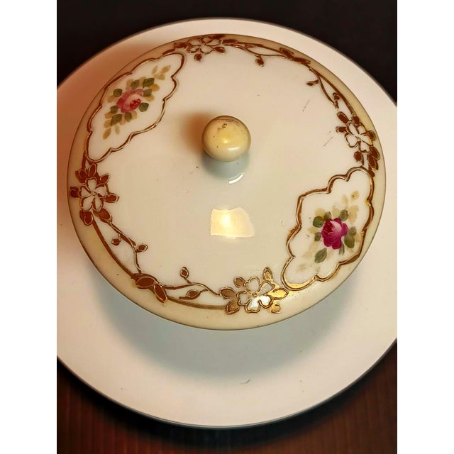 Antique Nippon Morimura 1891~1921 Button, Trinket, Porcelain Pedestal Dish. For Sale - Image 18 of 18
