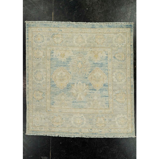 Blue Oushak Square Rug 2'10" x 3' #21351 For Sale - Image 8 of 8