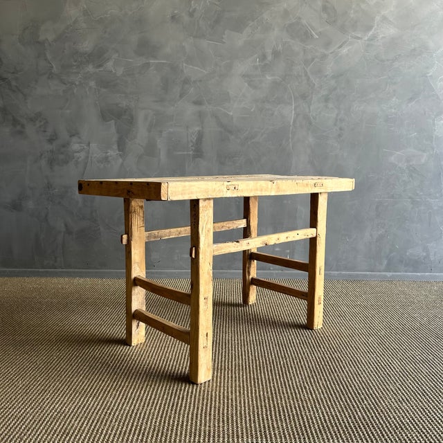 43.5" x 21" D x 27"H Handcrafted from reclaimed elm, this vintage coffee table celebrates wabi-sabi beauty — the quiet...