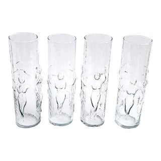 1960s Vintage Libbey "La Femme" Highball Glasses, Set of 4 For Sale