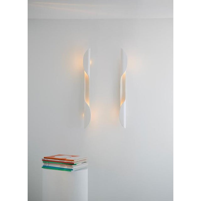Contemporary Oblong Torsade Ceramic Wall Lamp by Jennifer Midoz For Sale - Image 3 of 8