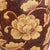 Vintage Hand Painted Brown and Cream Floral Ceramic Table Lamp With Peony Motif and Wood Base For Sale - Image 11 of 13