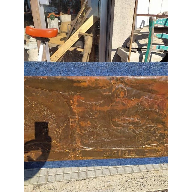 1970s Grounded Painting on Copper Panels, The Four Seasons and the Zodiac Signs, Italy, 1970 For Sale - Image 5 of 18