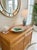 Green Antique Victorian Majolica Oval Pedestal Dish With Botanical & Greek Key Motif For Sale - Image 8 of 12