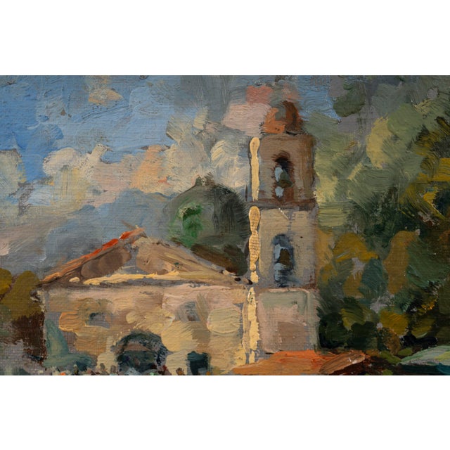 Valter, Impressionist Market Scene Before a Church, Oil on Panel For Sale - Image 4 of 15