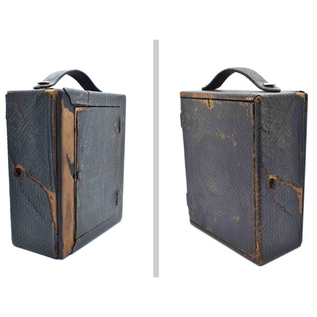 Black Antique 19th Century Mahogany & Brass Pony Premo B by Rochester Optical Co. Folding Camera With Red Bellows For Sale - Image 8 of 12