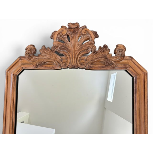 Labarge Antique Italian Hand-Carved Rococo Baroque Wall Mirror | Ornate Wood Louis XV Style For Sale - Image 4 of 13
