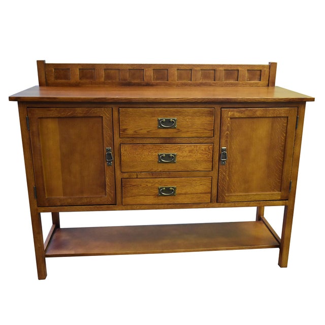 Mission Mission Turner Sideboard-3 Drawers-2 Doors-Michael's Cherry (Mc-A)-58" For Sale - Image 3 of 7