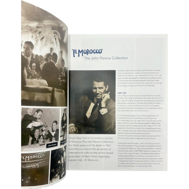 Contemporary El Morocco: The John Perona Collection Catalogue Booklet Doyle Auction Nyc For Sale - Image 3 of 13